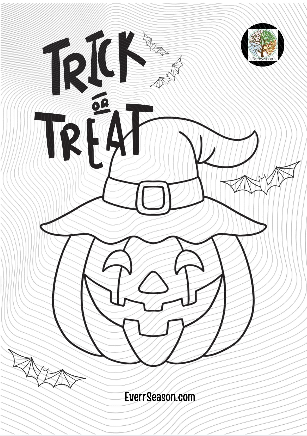 Trick or Treat Coloring Sheet