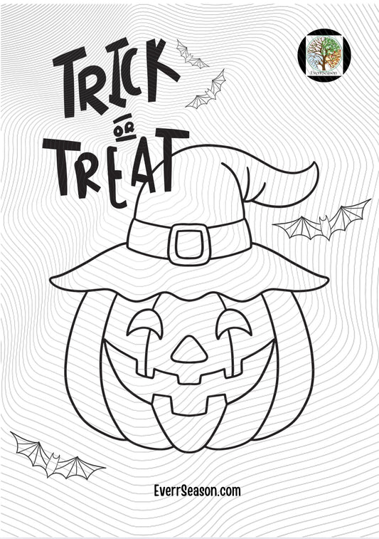 Trick or Treat Coloring Sheet