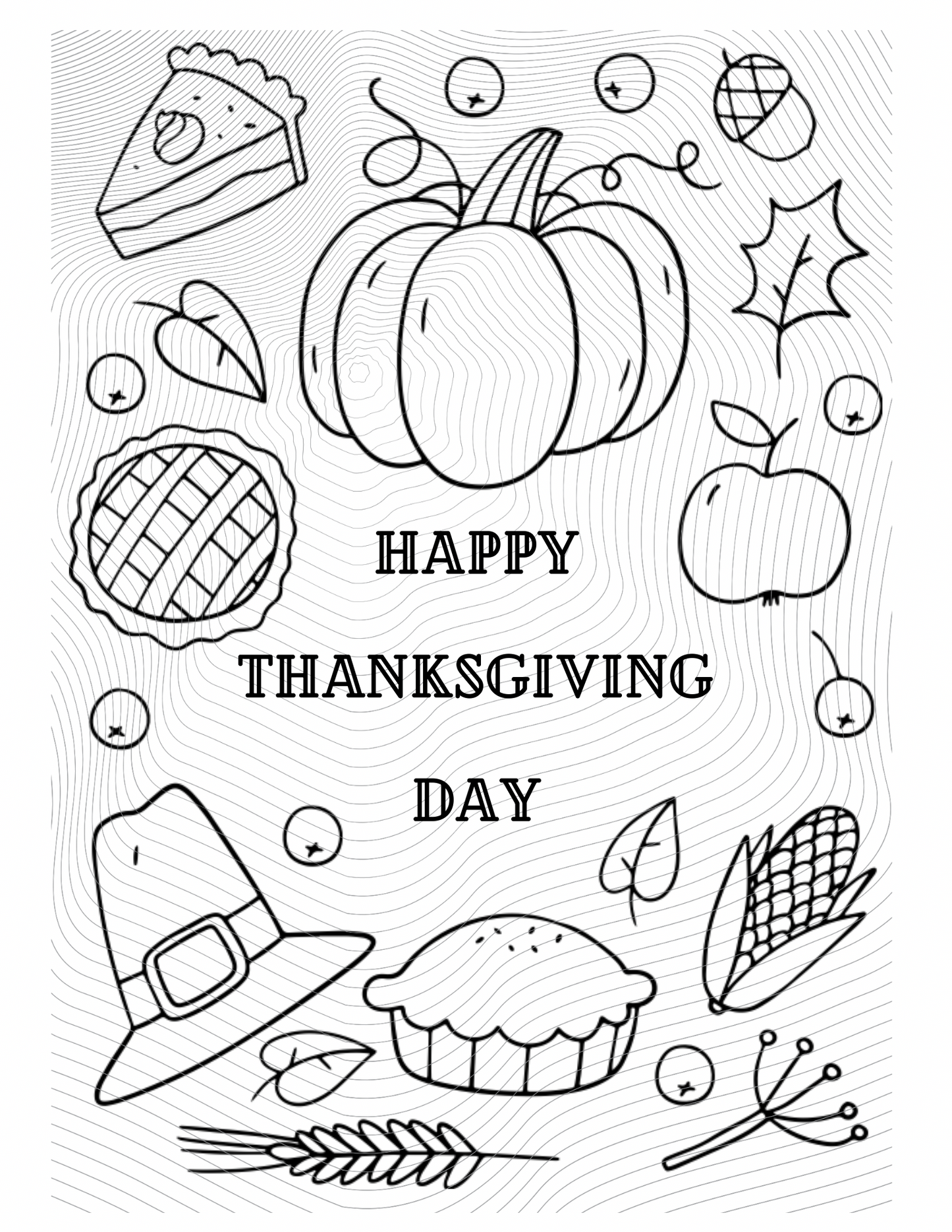 Thanksgiving coloring sheet