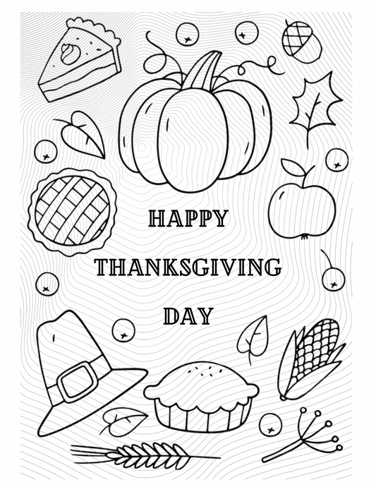 Thanksgiving coloring sheet